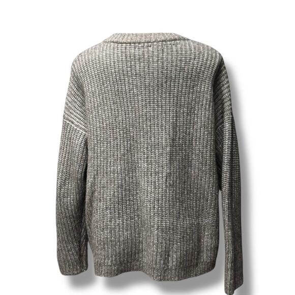 Ava & Viv Sweater Chunky Knit Long Sleeve V Neck Brown Relaxed Slouchy Sz Large - Picture 8 of 10